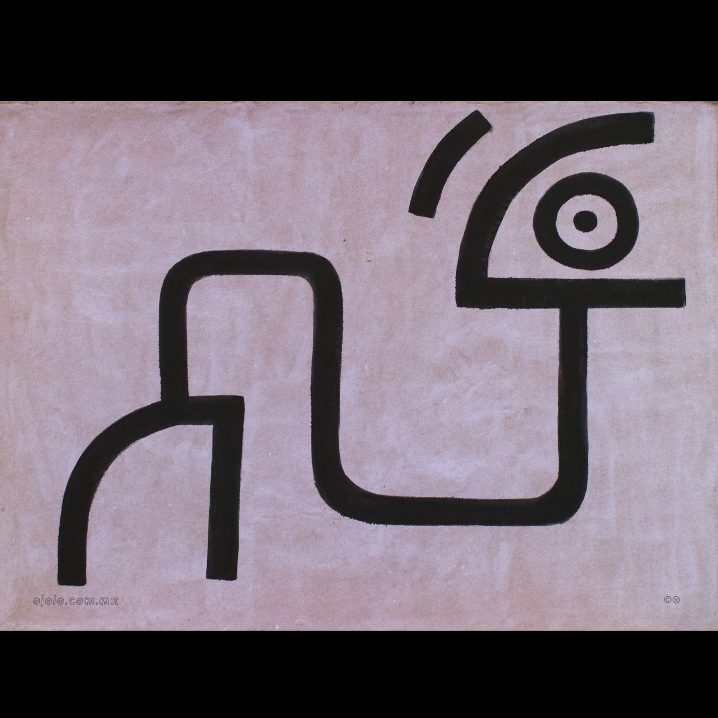 Arte contemporáneo — signo 9 negro