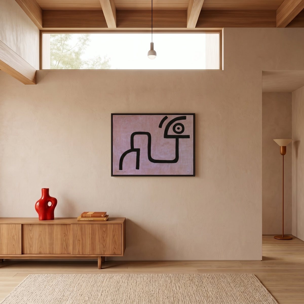 Arte contemporáneo — signo 9 negro