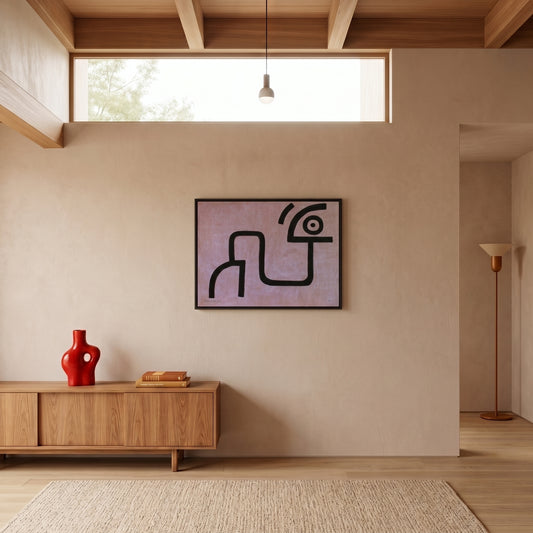 Arte contemporáneo — signo 9 negro