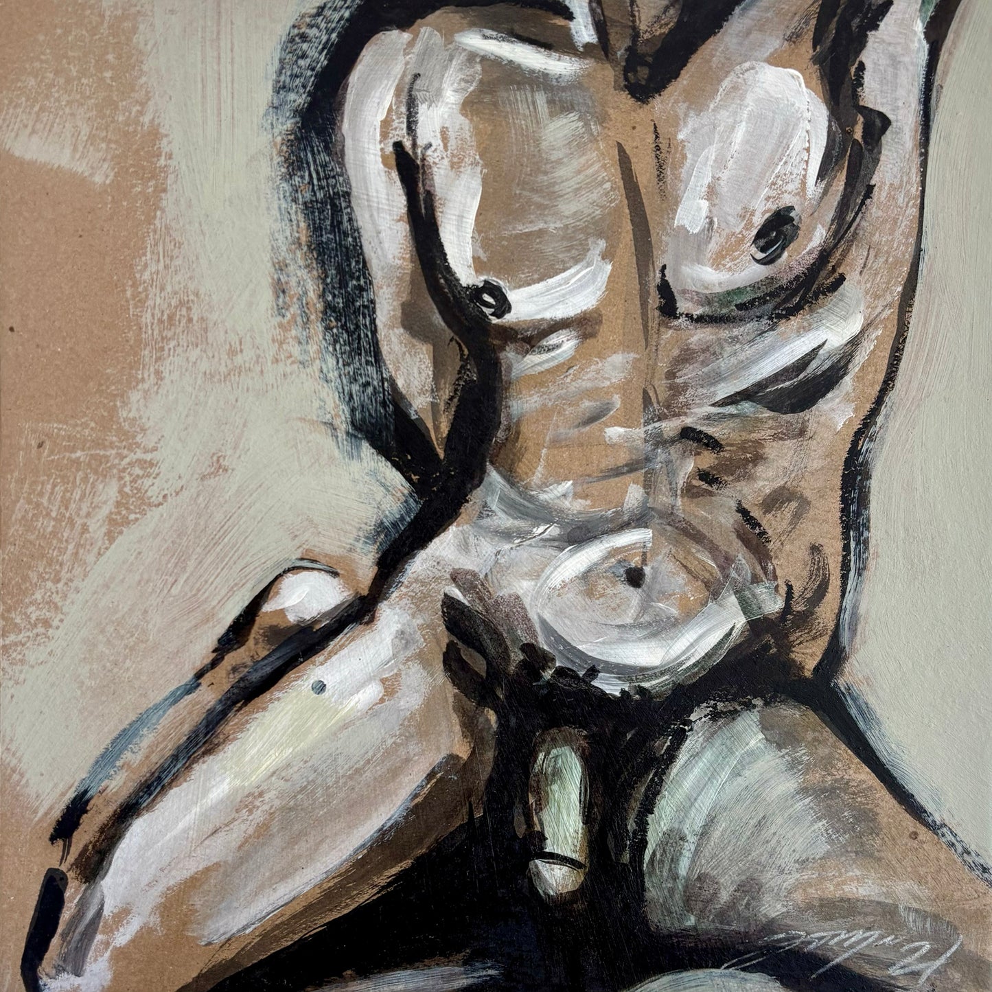 Torso blanco y negro