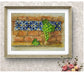 Cuadro decorativo - Talavera azul con uvas