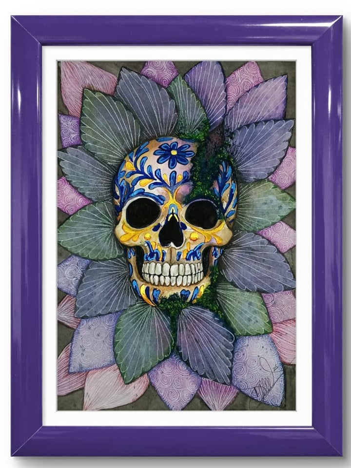 Cuadro decorativo - Talavera sobre hojas