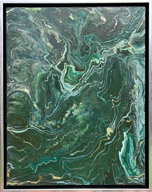 Cuadro abstracto - Esmeralda