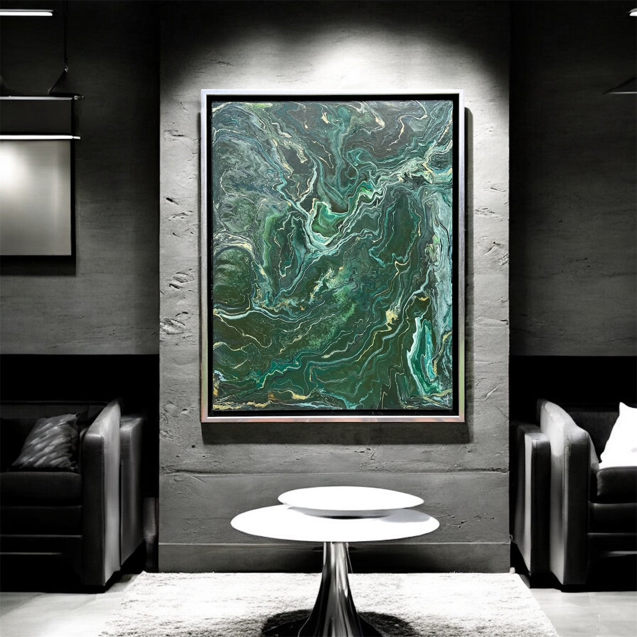 Cuadro abstracto - Esmeralda