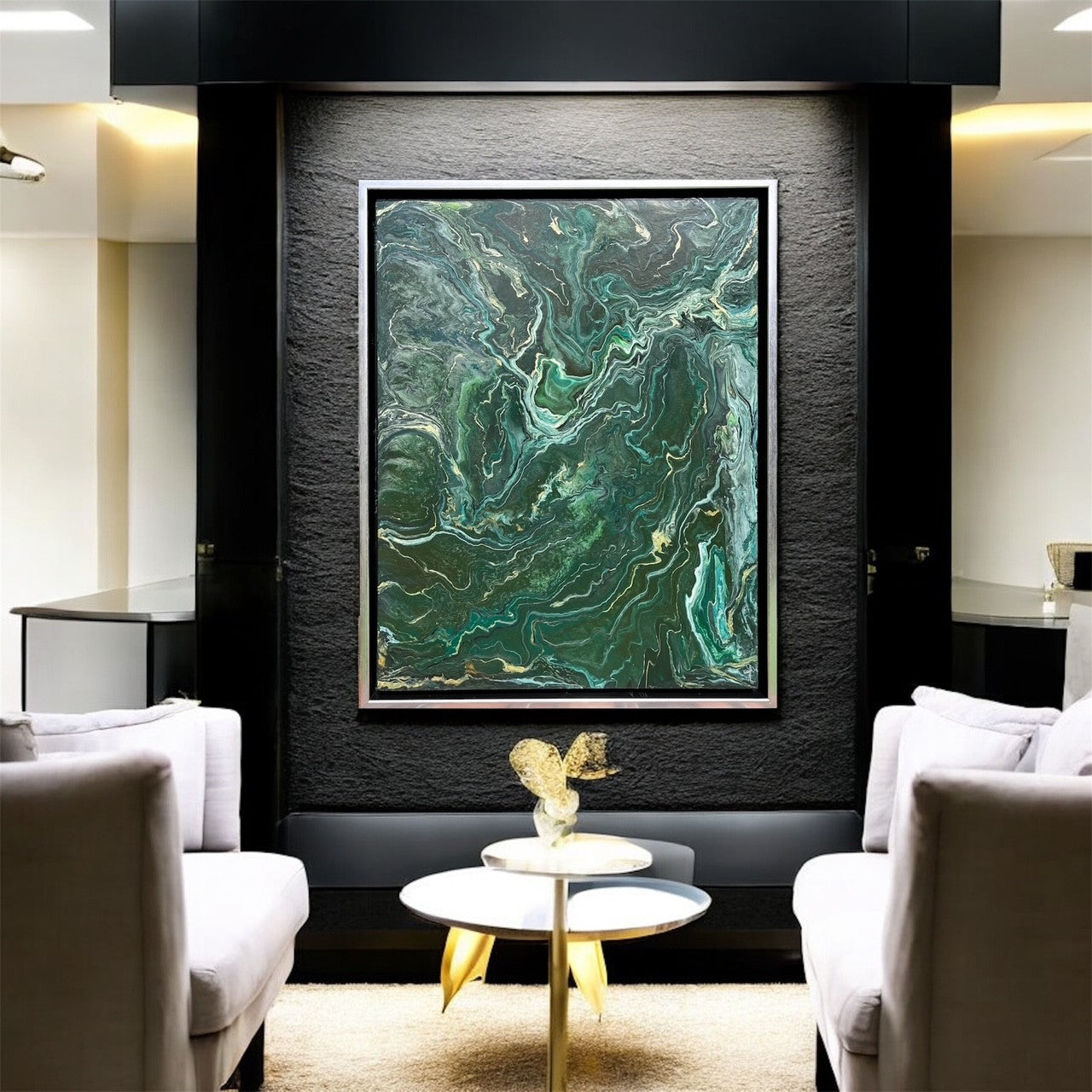 Cuadro abstracto - Esmeralda