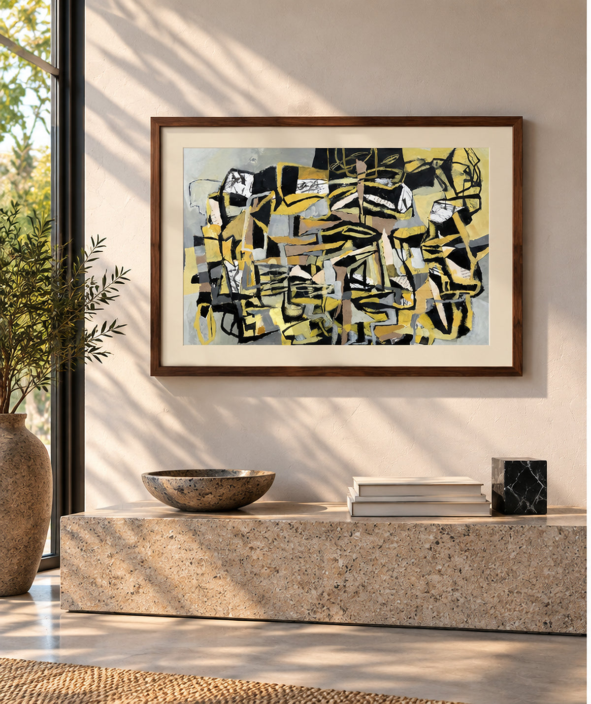 Arte abstracto - Vestigios. Serie Cartografías Fragmentadas.
