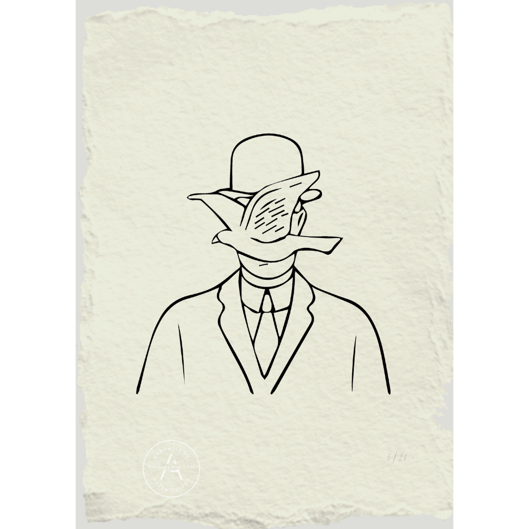 Grabado Man in a Bowler Hat - René Magritte – Galeria Sala Marte®