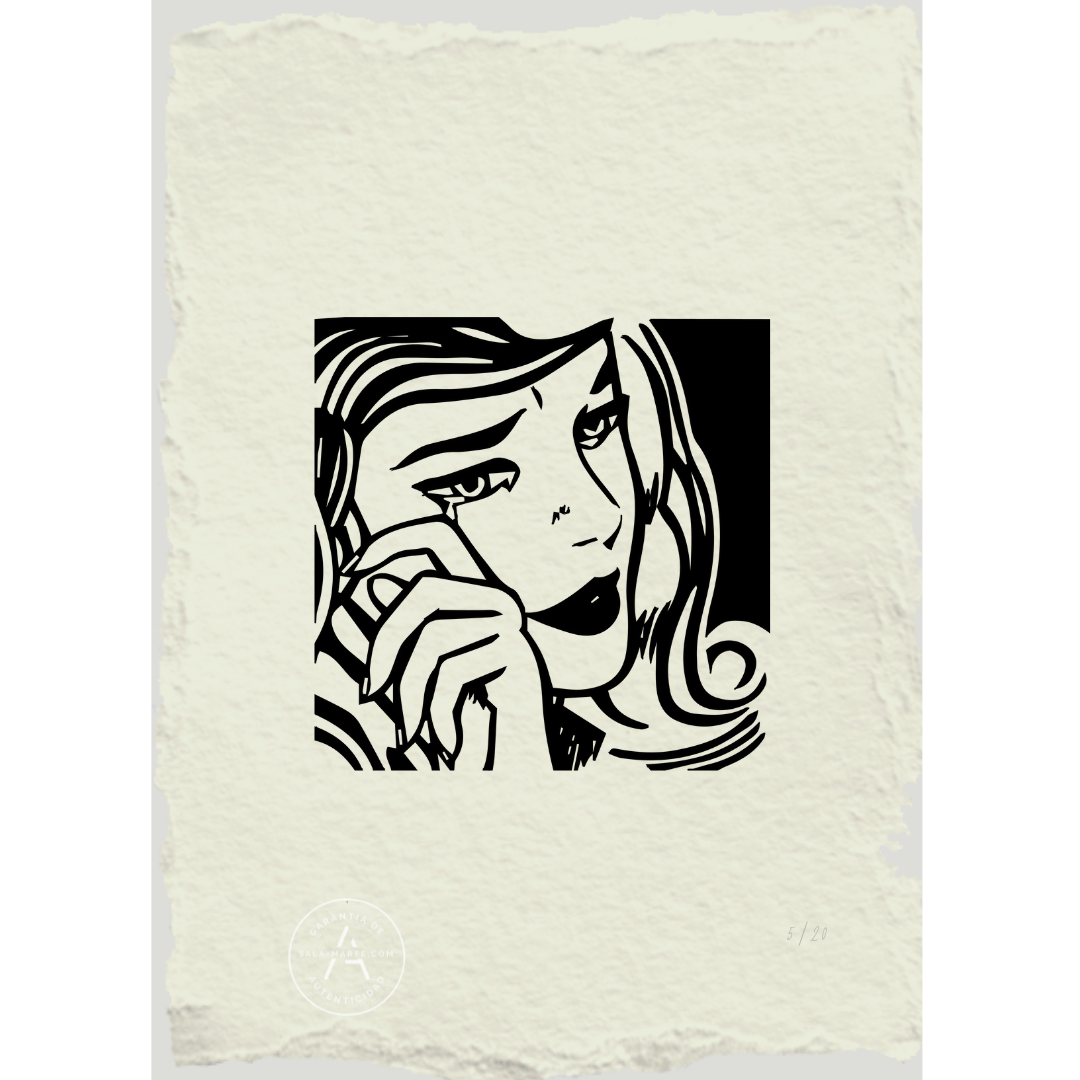 Grabado de mujer llorando 1963 - Roy Lichtenstein